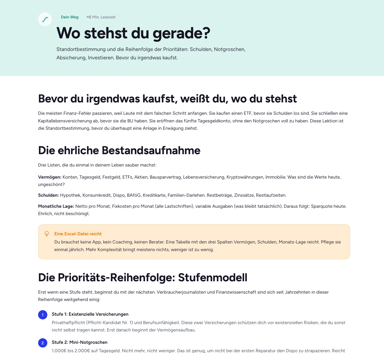 Finanz-Guide Lektion